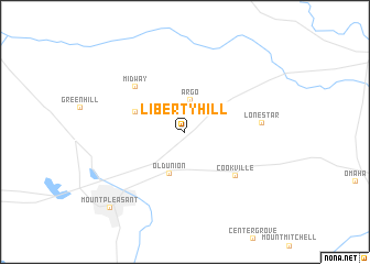 map of Liberty Hill