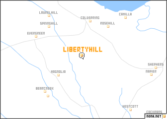 map of Liberty Hill