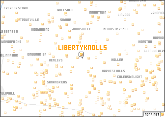 map of Liberty Knolls