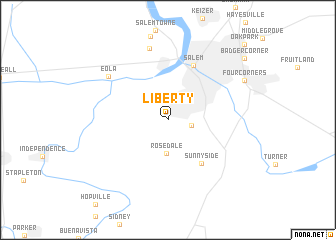 map of Liberty