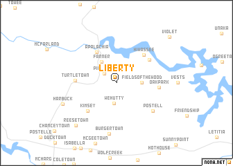 map of Liberty