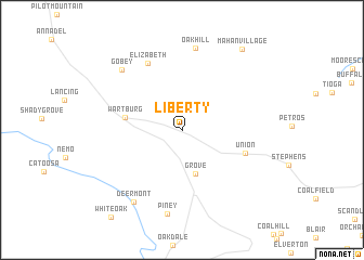 map of Liberty