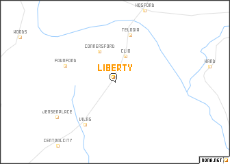 map of Liberty