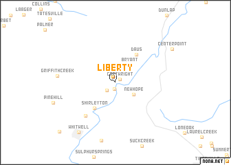 map of Liberty