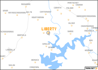 map of Liberty