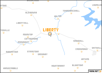 map of Liberty