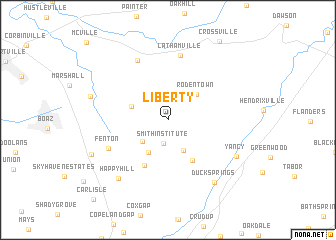 map of Liberty