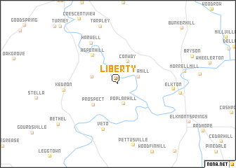 map of Liberty