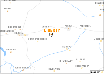 map of Liberty