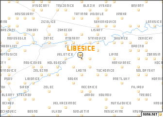 map of Liběšice