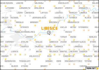 map of Liběšice