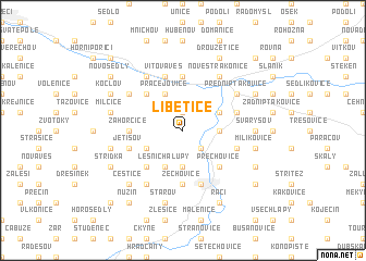 map of Libětice