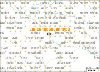 map of Libice nad Doubravou