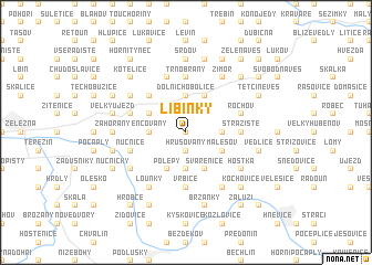 map of Libínky