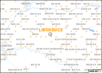 map of Libníkovice