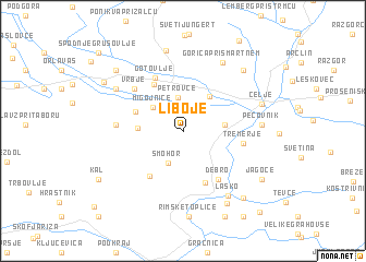 map of Liboje