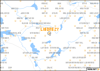 map of Libořezy