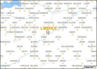 map of Libořice