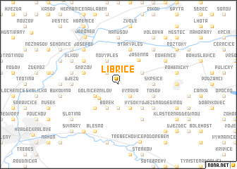 map of Libřice