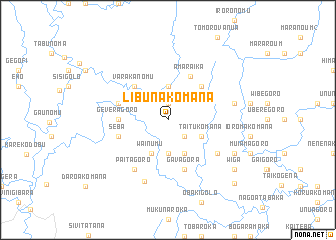 map of Libunakomana