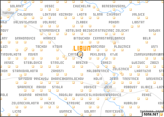 map of Libuň