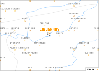 map of Libushany