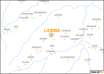 map of Licande