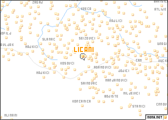 map of Ličani