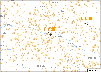 map of Ličani