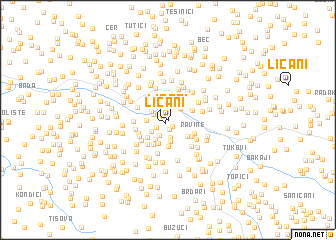 map of Ličani