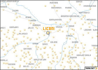 map of Ličani