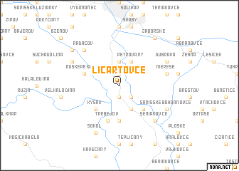 map of Ličartovce