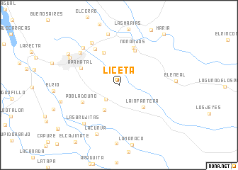map of Liceta