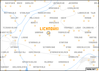 map of Lichnówki