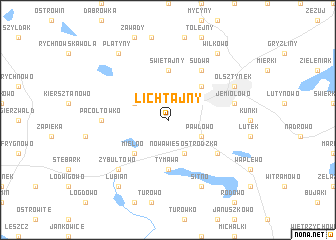 map of Lichtajny