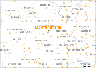 map of Lichtenstern