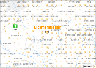 map of Lichtenwiesen