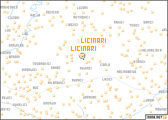 map of Ličinari