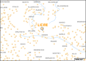 map of Ličine