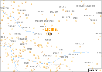 map of Ličine