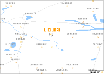 map of Ličiūnai