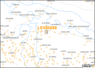 map of Lička Kosa