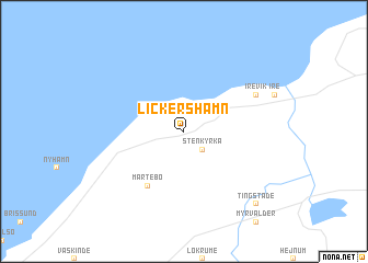 map of Lickershamn