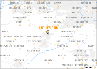 map of Lickey End