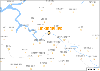 map of Licking River