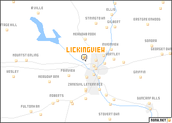 map of Licking View