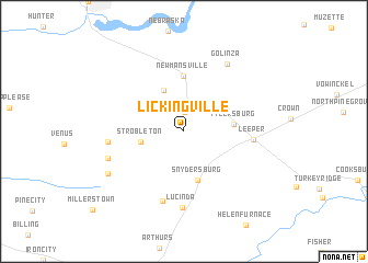 map of Lickingville