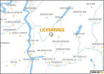map of Lick Springs