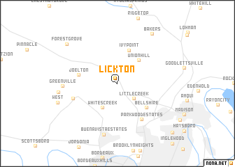 map of Lickton