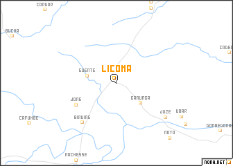 map of Licoma